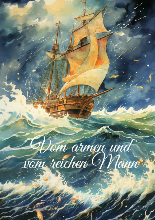 Illustration zum Märchen „Vom armen und vom reichen Mann“
