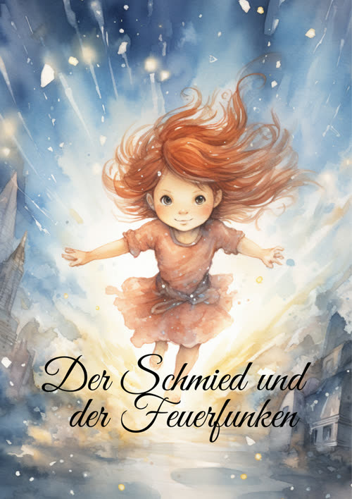 Illustration zum Märchen „Der Schmied und der Feuerfunken“